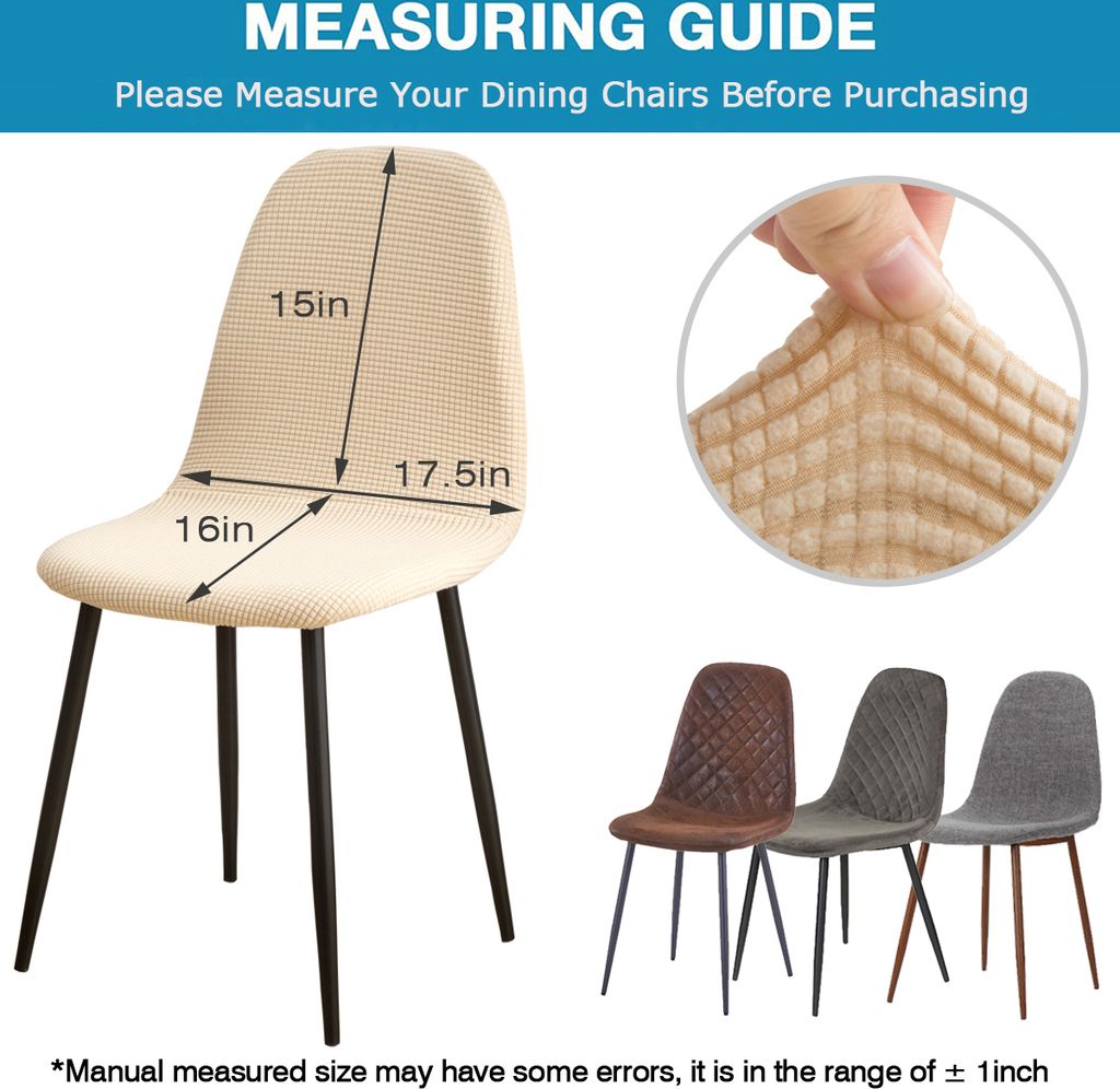 Wasserdichte Stuhlhussen 4er Set - Jacquard Bezüge Für Esszimmerstühle