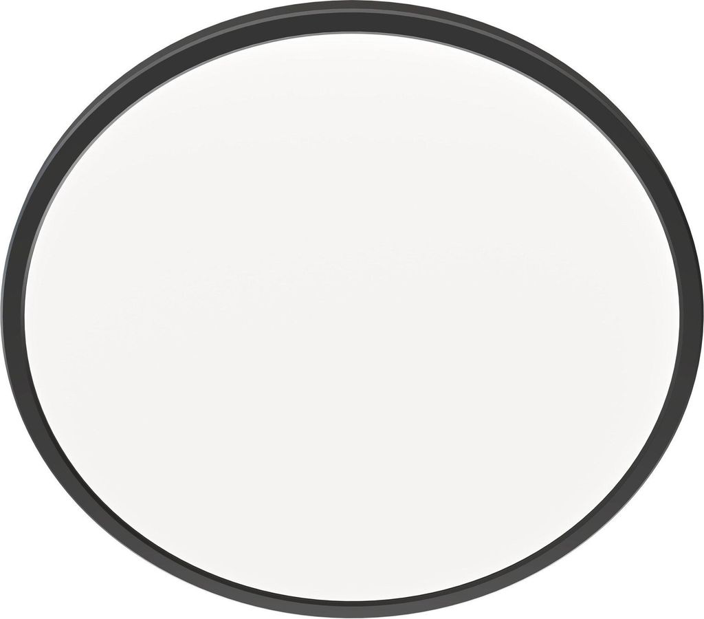 Ledvion - LED-Deckenleuchte Schwarz (Ø42cm, 24W, 2700K, 2040 Lumen) IP44, Integrierte LED, Deckenstrahler, Aufbaustrahler