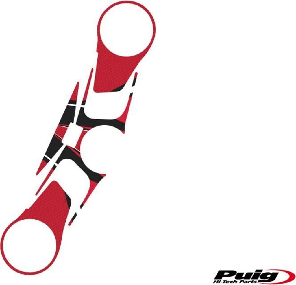 PUIG 6988R Radikal Yoke Protector passend fuer APRILIA RSV4 Rot