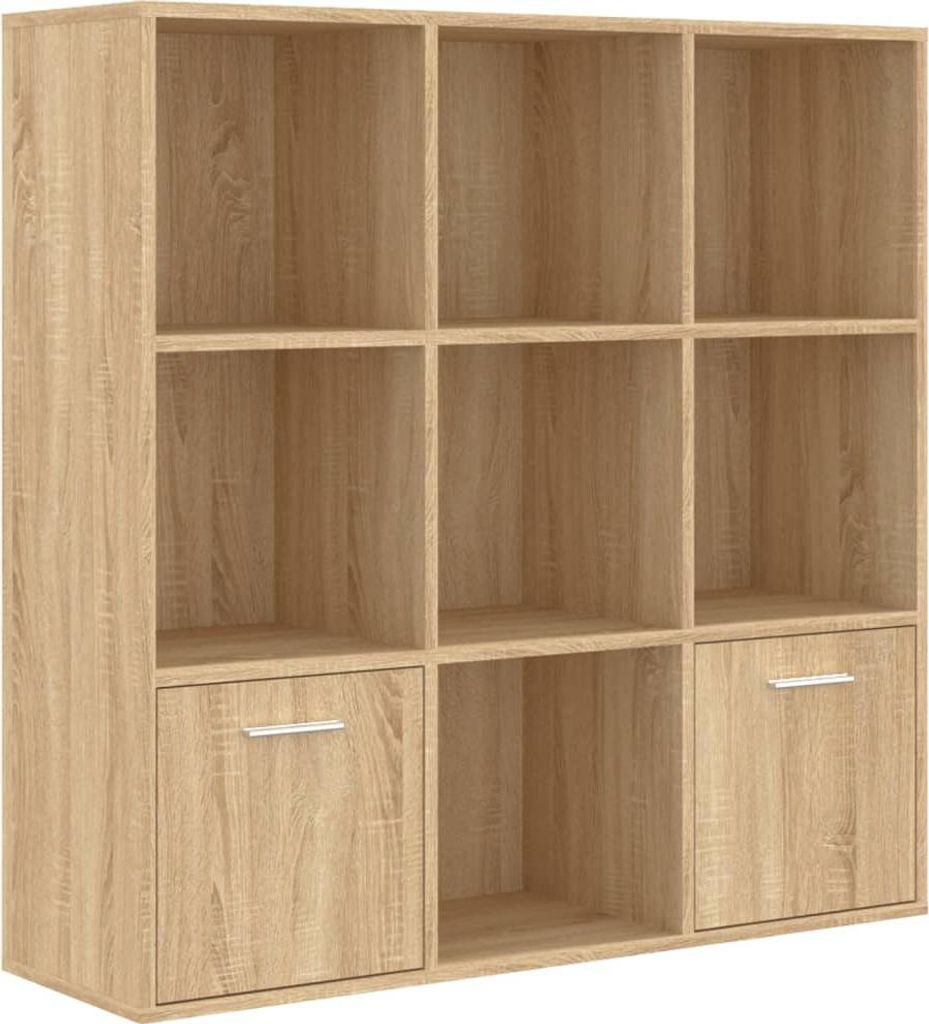 vidaXL Regál Sonoma Dub 98x30x98 cm odvodený výrobok z Obrázok produktu 
