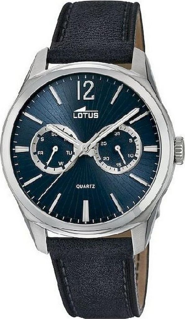 Lotus Herrenuhr Lederarmband blau 18374/3 Datum
