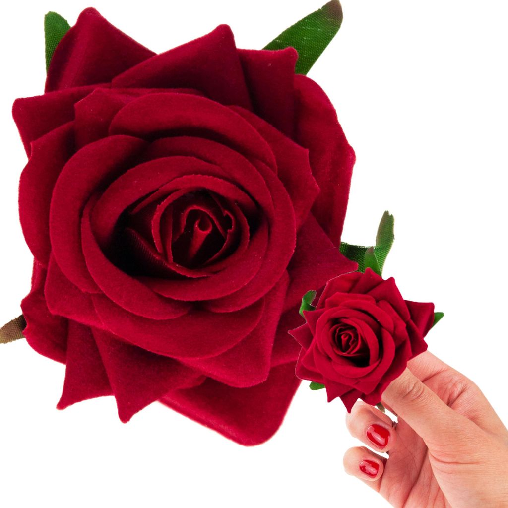 Rose Rouge Velours Tête de Fleur Produit Image du produit 