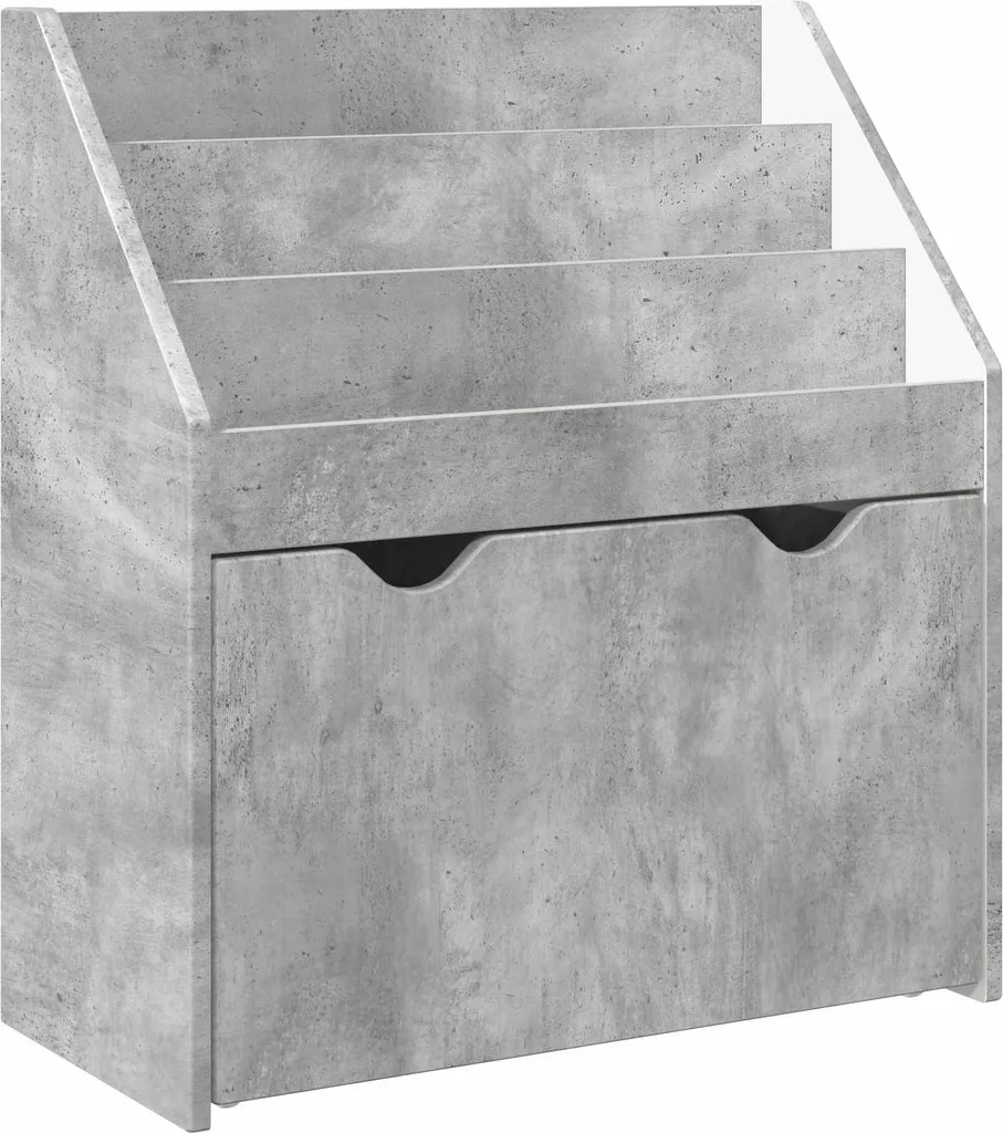 vidaXL Étagère pour enfants Béton Gris 60x29,5x69cm - MDF Durable