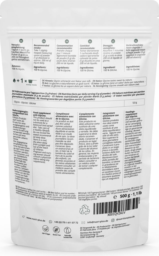 Anzeige Glycin Pulver | Versandkostenfrei Ab 70