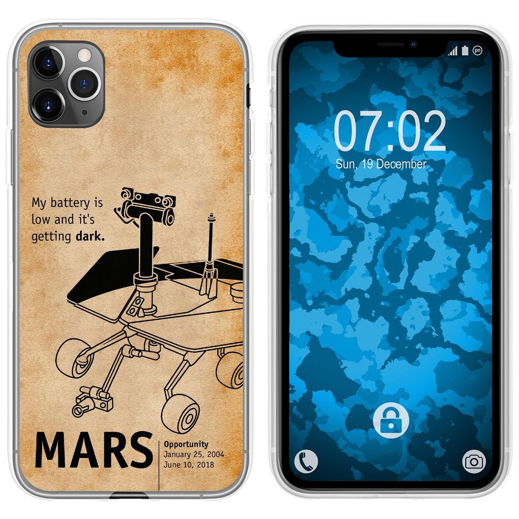 PhoneNatic Case kompatibel mit Apple iPhone 11 Pro Max Silikon-Hülle Space Rover M2