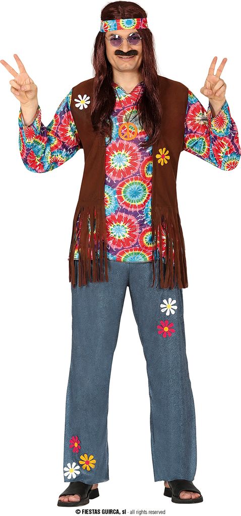 70er Jahre Hippie Herrenkostüm Kyle Produktbild 
