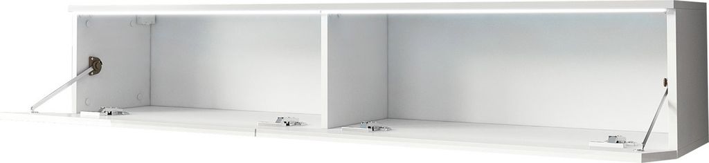 Meuble TV avec éclairage LED 140 cm WILLA D – blanc Image du produit 