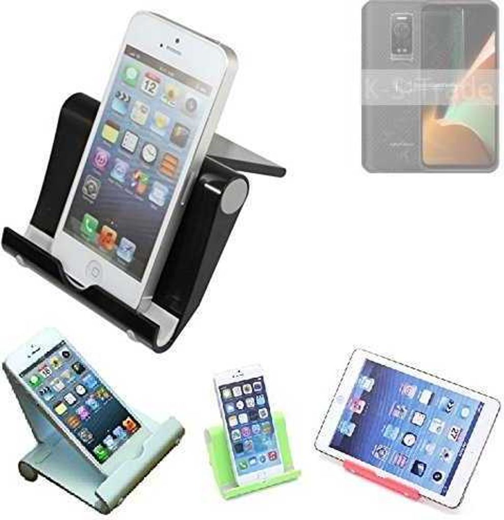 K-S-Trade Handy-Ständer kompatibel mit Ulefone Armor 17 Pro faltbarer Tischständer Smartphone Tablet Halterung Reise