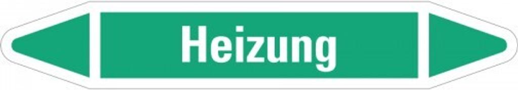 Dreifke Aufkleber I RKZ-Etikett Heizung, grün/weiß, für Ø 40-60mm, 218x37mm,...