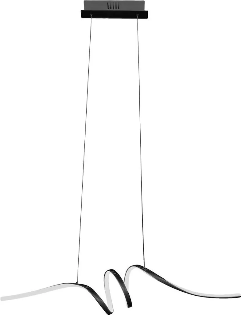 Suspension LED 28W Design Noir LOOP Milagro pour Table de Salle à Manger