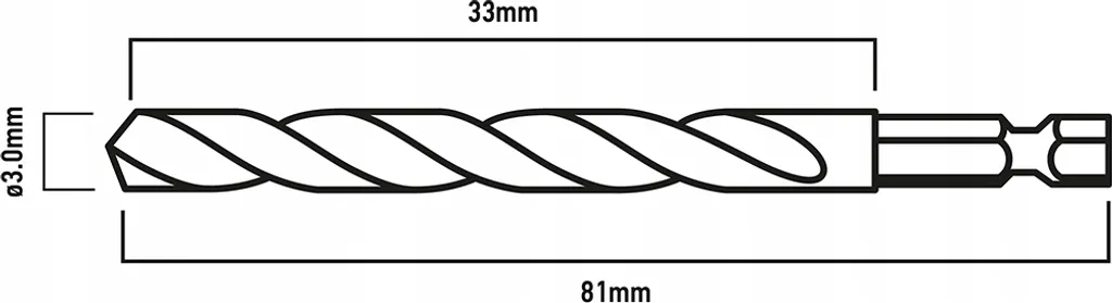 OFFERTA 2 Punte HEX 3mm GRAFITE - Ricambio Cacciaviti Alta Qualità