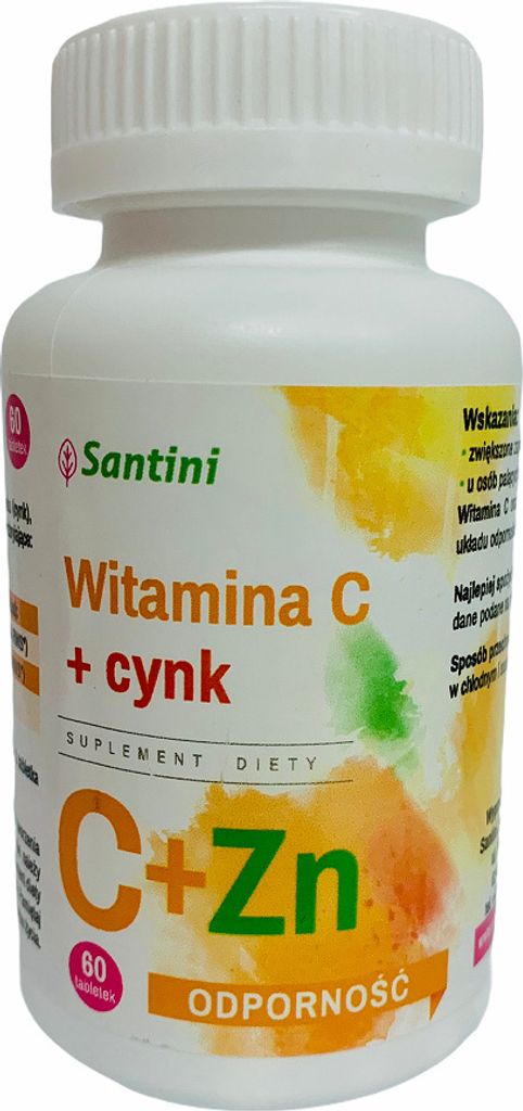 Vitamin C + Zink 60 Tabletten – Santini