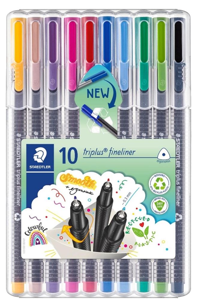 Penne a inchiostro Triplus 10 colori Astuccio Staedtler Immagine del prodotto 