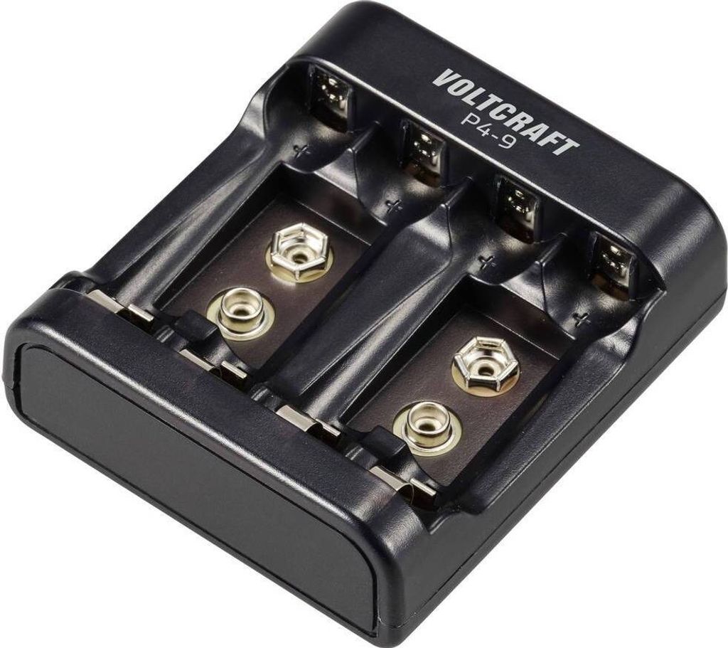 VOLTCRAFT P4-9 Rundzellen-Ladegerät NiMH Micro (AAA), Mignon (AA), 9 V Block