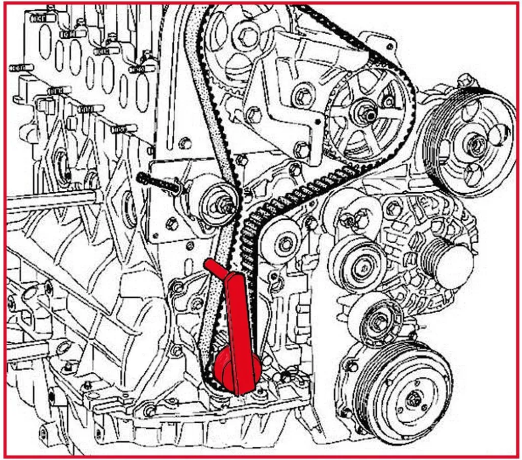 Évitez la casse moteur avec l'outil de tension KS TOOLS 150.1259 fiable