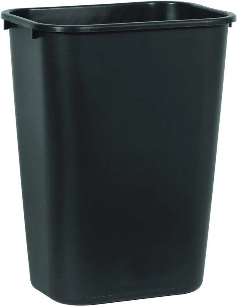 Poubelle rectangulaire noire en plastique 38,8 L - Modèle XL Cuisine