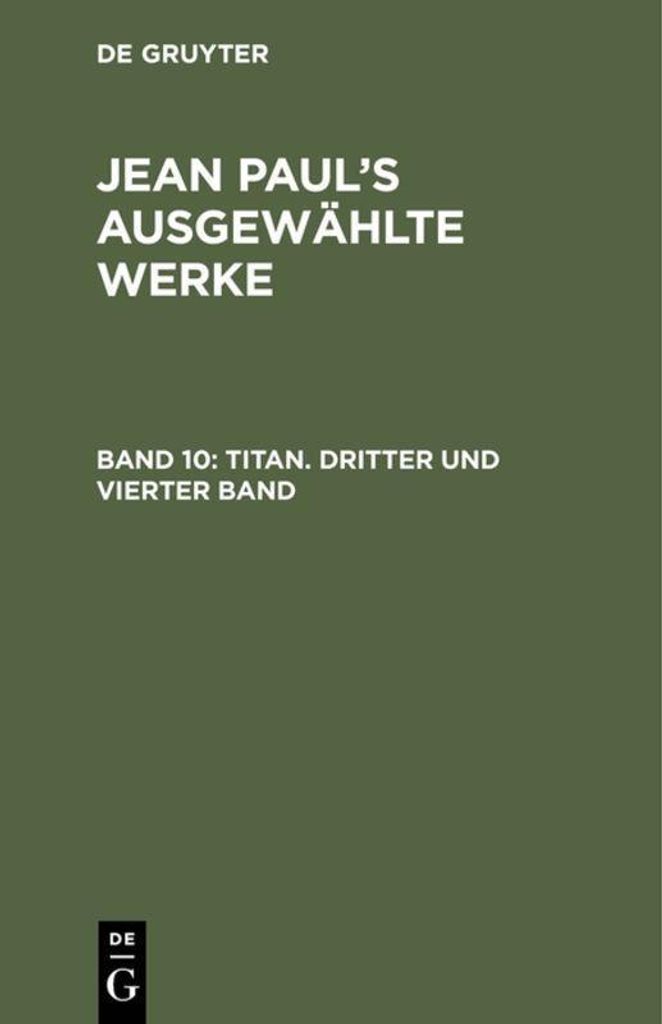 Titan. Dritter und vierter Band