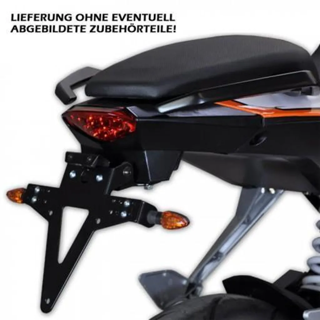 Support de plaque KTM Duke 125 200 390 de 2011 à 2016 réglable noir