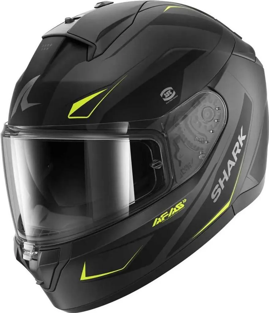 Casque Shark Ridill 2 Mekarium avec Double Écran Solaire Mat Jaune M