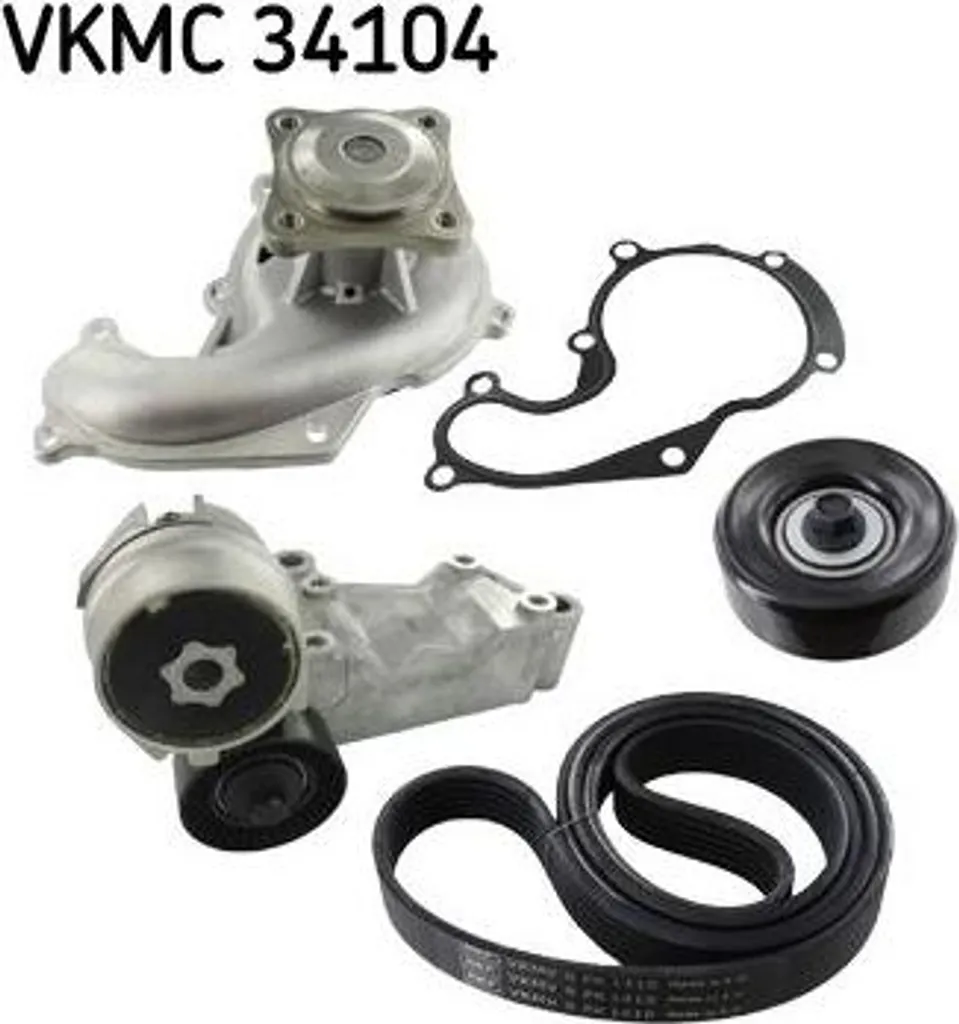 Pompe à Eau avec Kit de Courroies de Distribution SKF pour Ford Focus