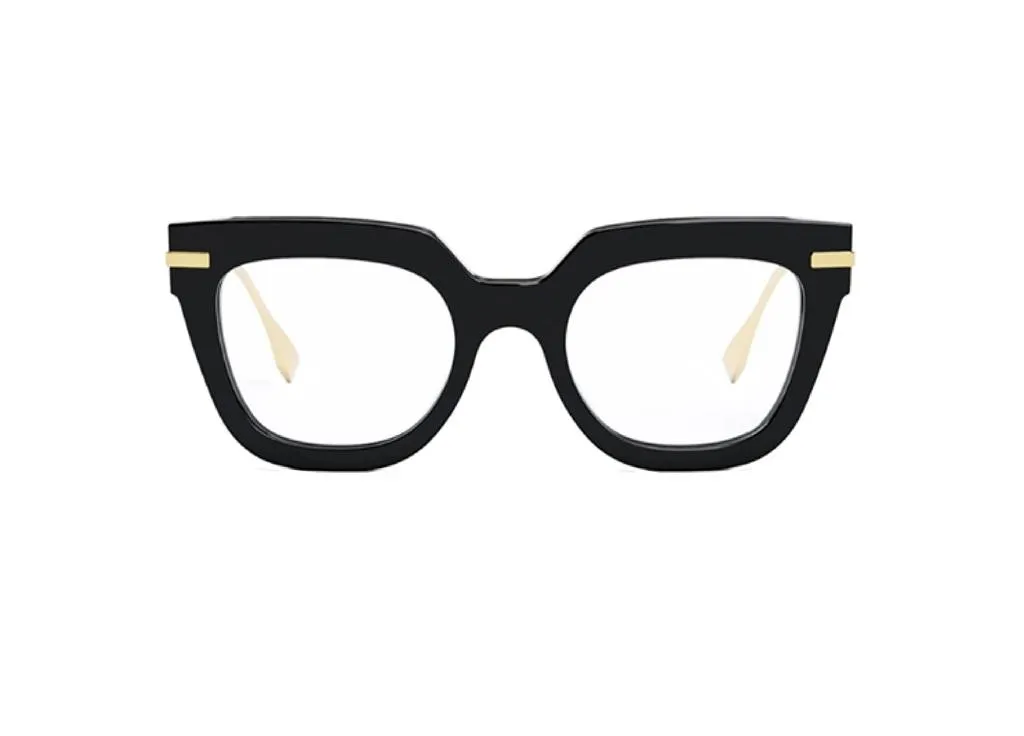 Fendi FE50065I 001 Lunettes de Vue en Acétate Noir avec Logo Distinctif
