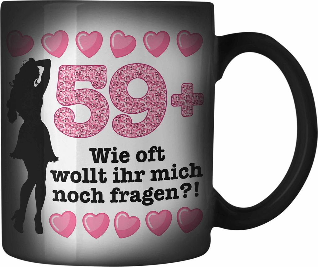 Trendation - 60. Geburtstag Frauen Farbwechsel Zauber-Tasse Geschenk Geschenkidee 60er Geburtstag Spruch Perfektion Mama Mutter Lustiger Spruch Wit...