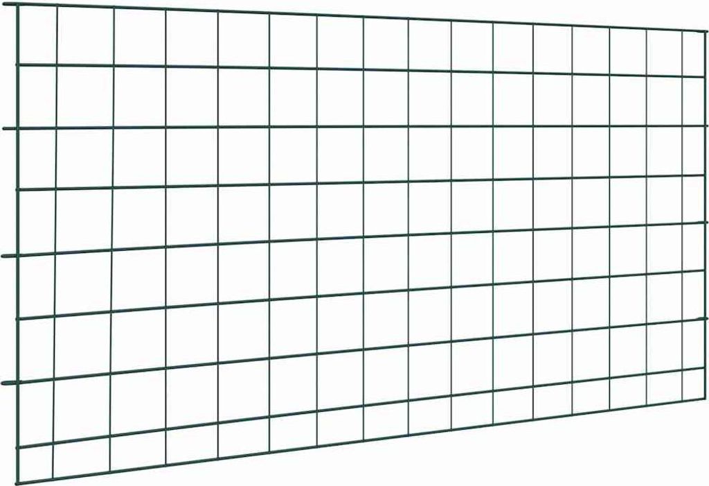 Teichzaun Set 5 pcs Grün 100 x 50 cm Stahl