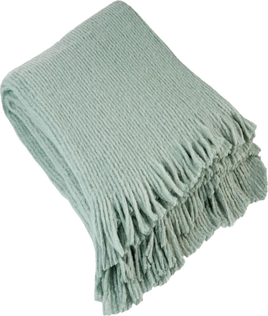 Strickplaid mit Wolleffekt gestrickt