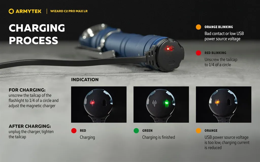 Éclairage Puissant Wizard C2 Pro Max LR Armytek pour Vision Nocturne - 14