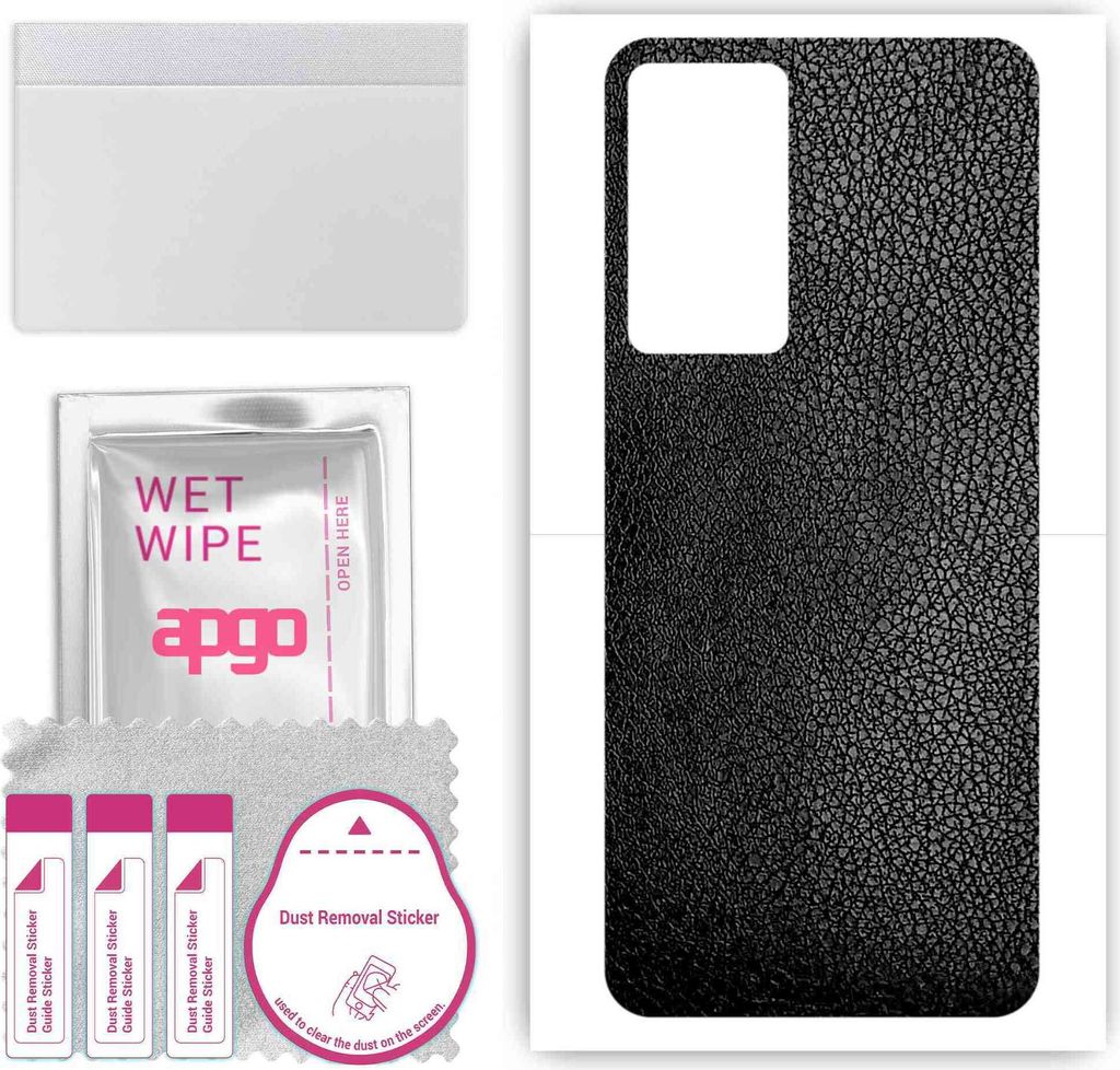 apgo Rückseite Schutzfolie, Skin, kompatibel mit Oppo Reno8 Lite 5G, Hinten Displayschutzfolie aus Vinylfolie, kratzfest, einfache Montage - Schwa...