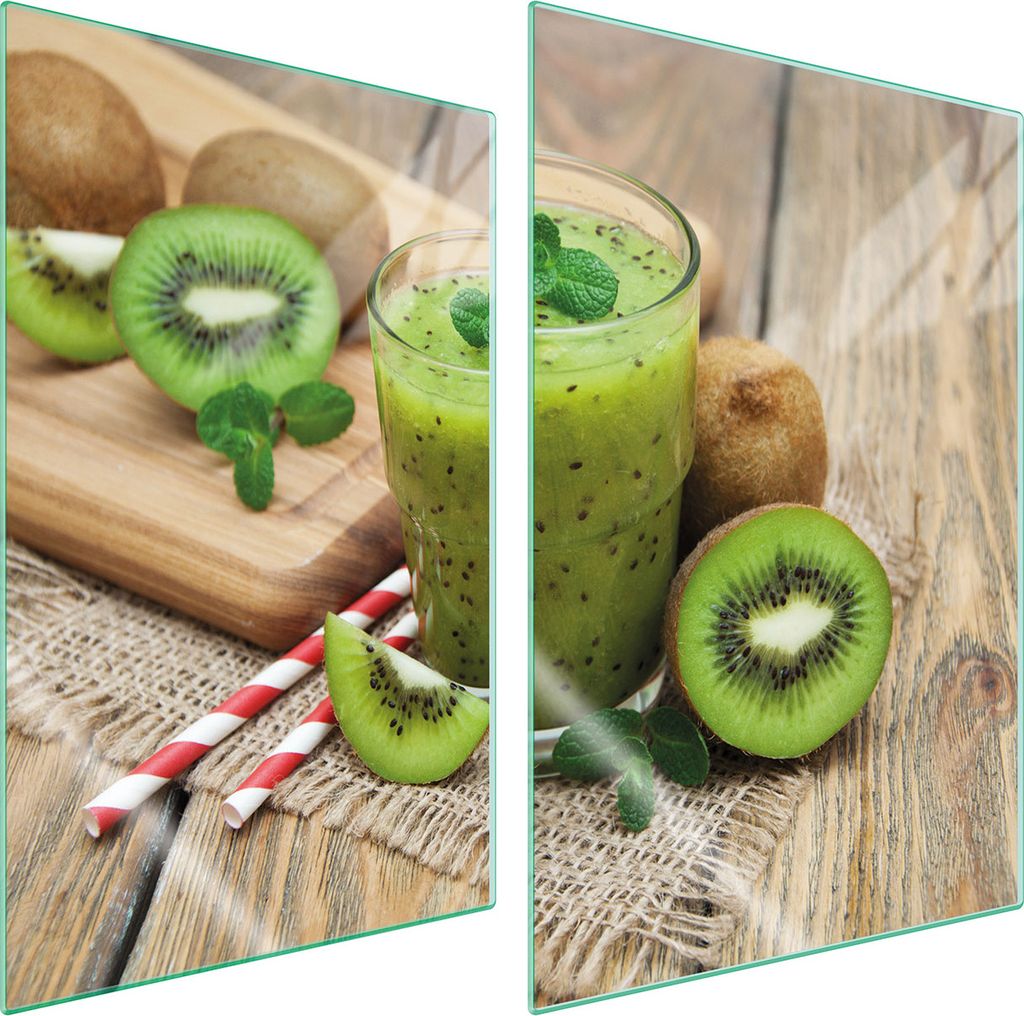 Glasschutzplatte Für Küche 2X35X52 Kiwi