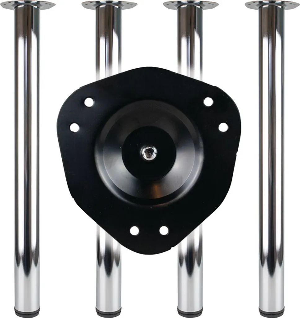 Set di gambe del tavolo CR pol.80mm H.870mm Attacco del piano BMB