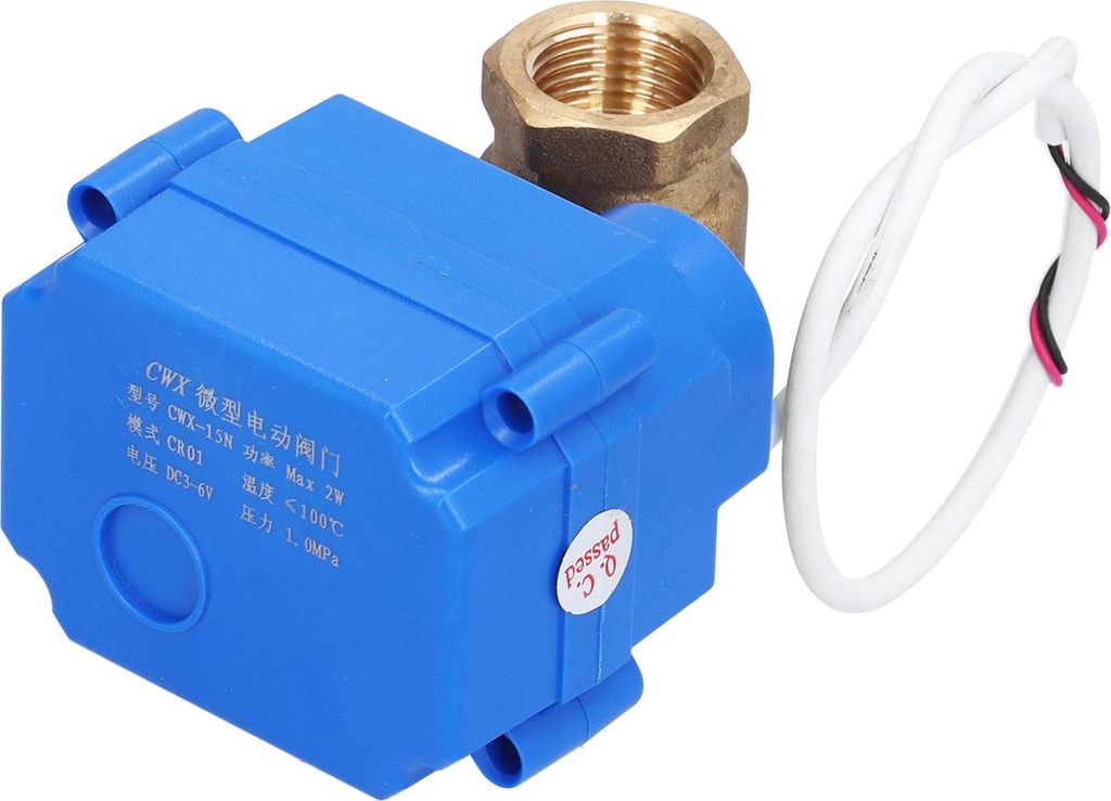 Motorisiertes Kugelventil DN15 Mini, elektrisch, gerader Durchgang, Hydraulikgerät, DC 3-6 V