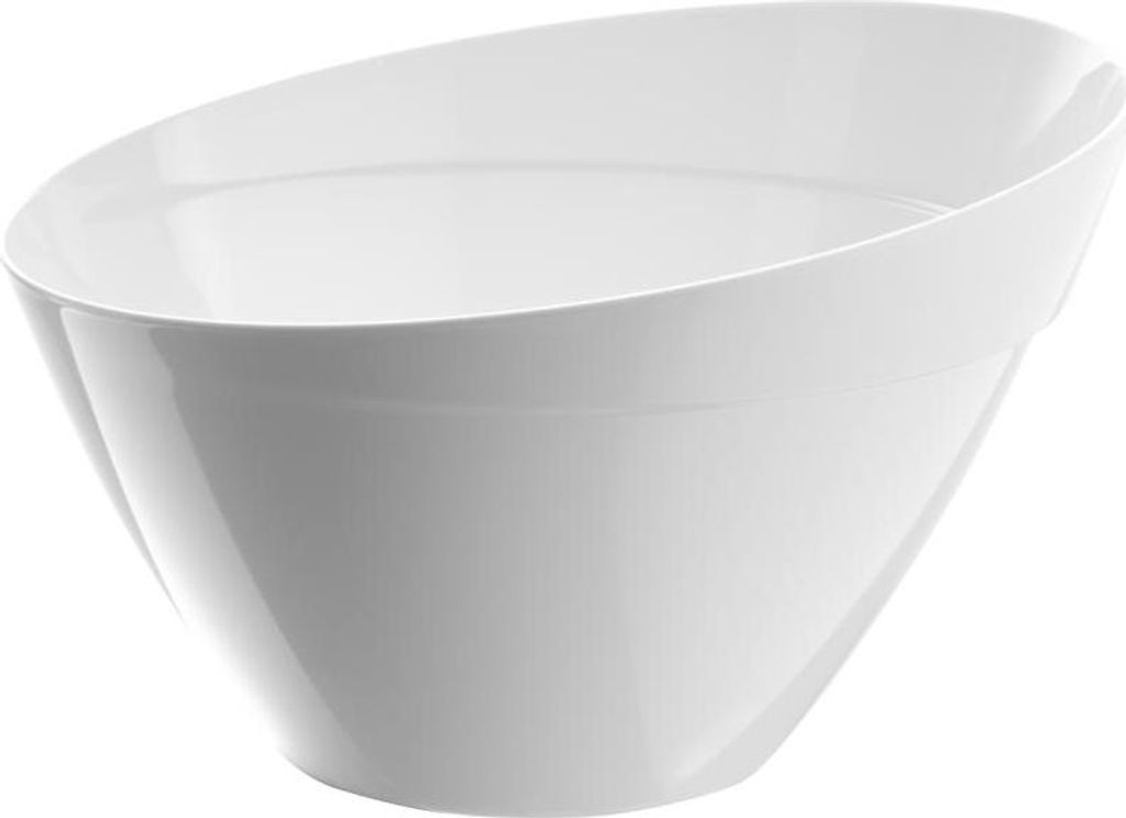 APS 84043 Schale BALANCE, Ø 30 cm, Höhe 19,5 cm, 5 Liter, Melamin, mit Antirutsch-Füßchen, weiß