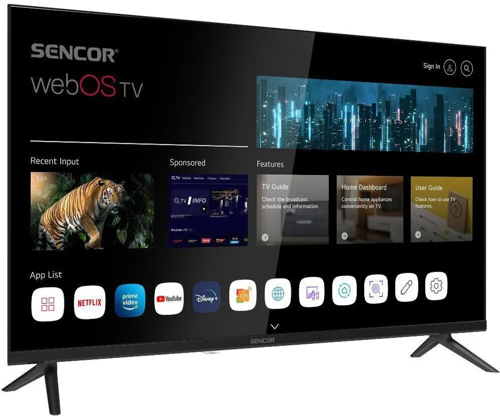 TV Camping-Car 12V Sencor SLE 32S830WB Smart TV 32'' webOS Bluetooth
