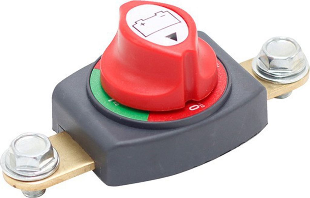 12-48 V Top-Post-Batterietrennschalter, 275 A, Dauerstromunterbrechung, Hauptisolator für Auto, Fahrzeug, Wohnmobil, Boot, robuste ABS-Schale