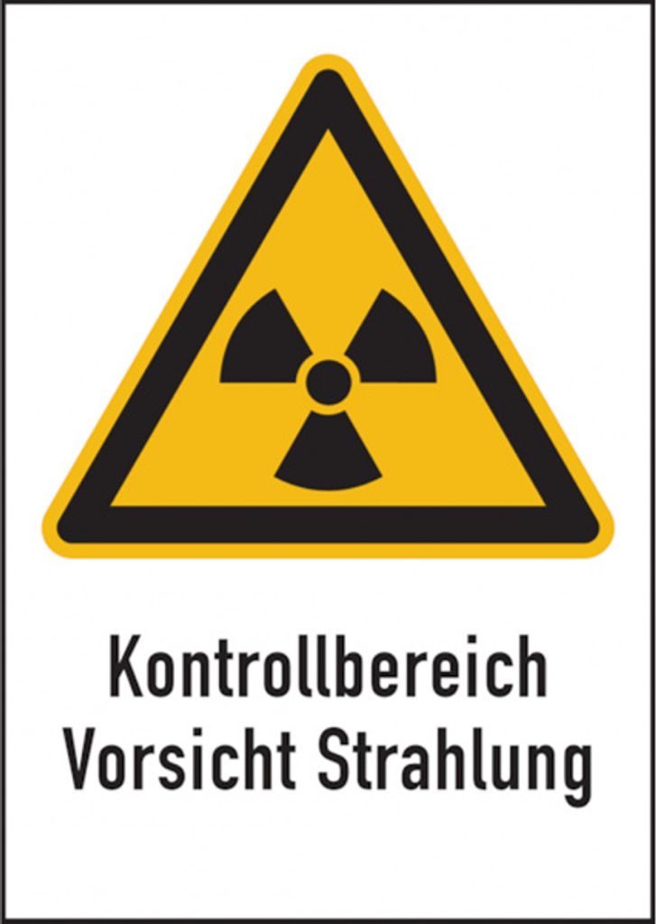 Dreifke Warnschild Strahlenschutz Kontrollbereich Vorsicht Strahlung (WS 111...