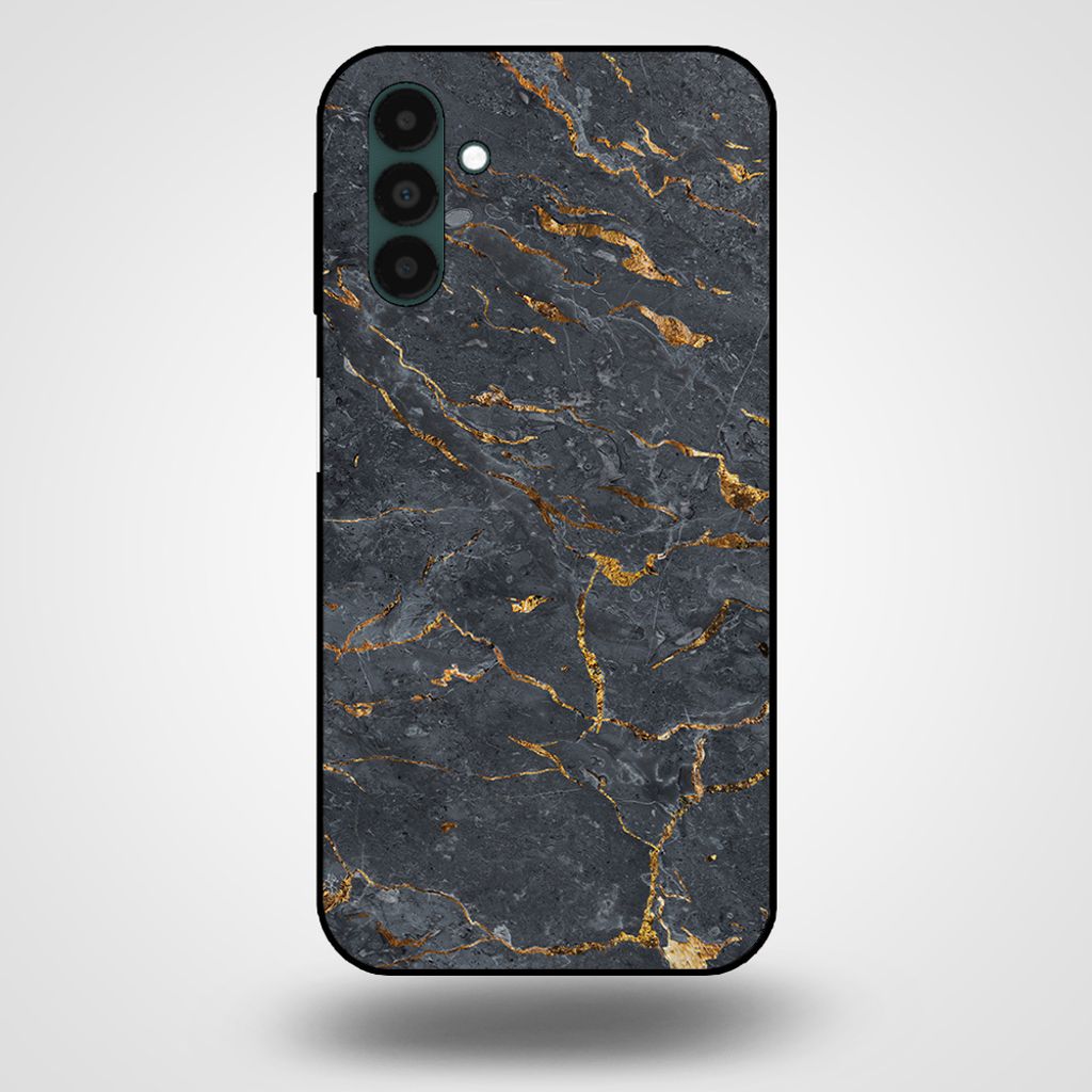 Smartphonica Handyhülle für Samsung Galaxy A13 5G mit Marmordruck - TPU-Hülle mit Marmor-Design - Gold Grau