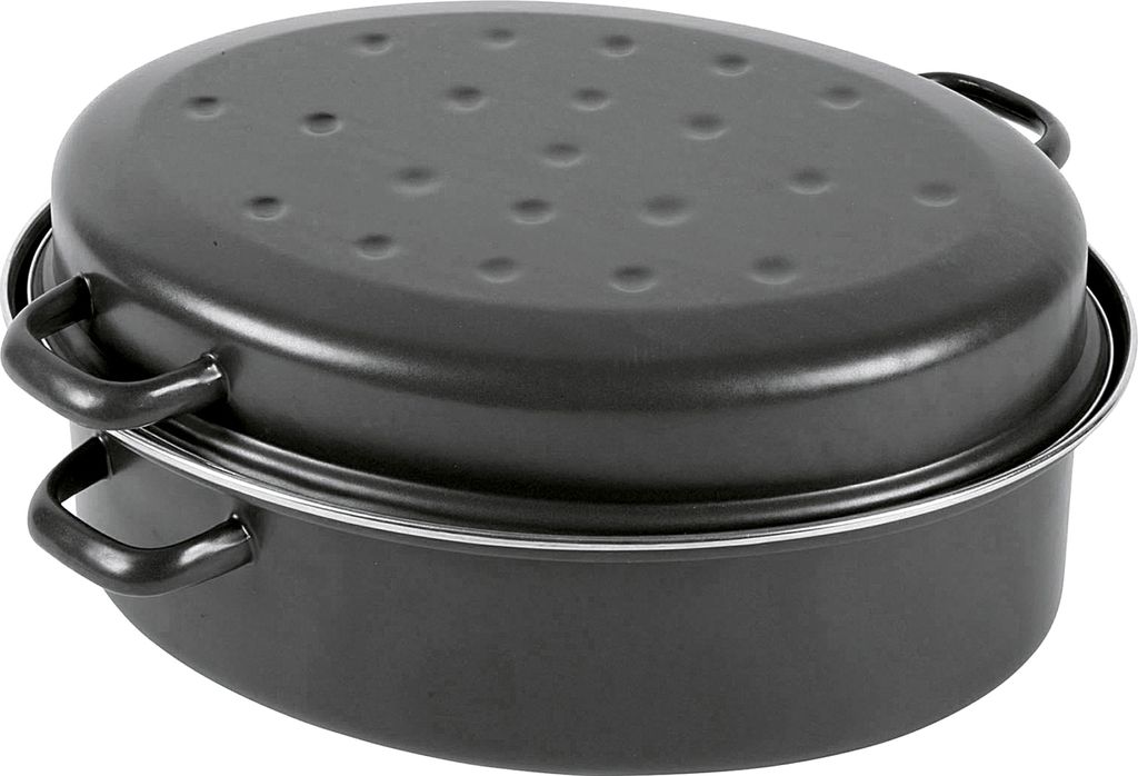 KARL KRÜGER Gänsebräter oval 10,5  Liter Ø42cm emailliert Image du produit 