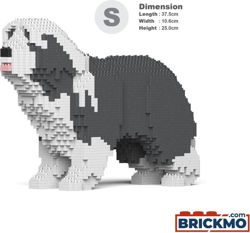 JEKCA Bricks Bearded Collie 01-M03 ST19PT54-M03