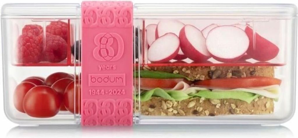 Unterteilte Lunchbox - BODUM - Topee - mit Besteck - Bubblegum