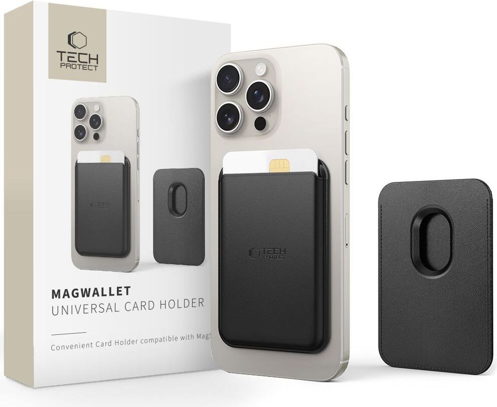 Tech-Protect card holder MagWallet, black Produktbild 