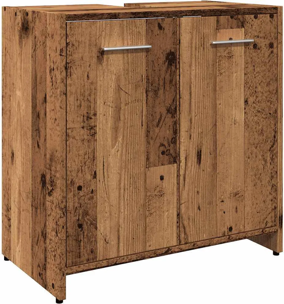Mobiletto Sottolavabo Bagno 60x33x60 cm - Finitura Legno Rustico