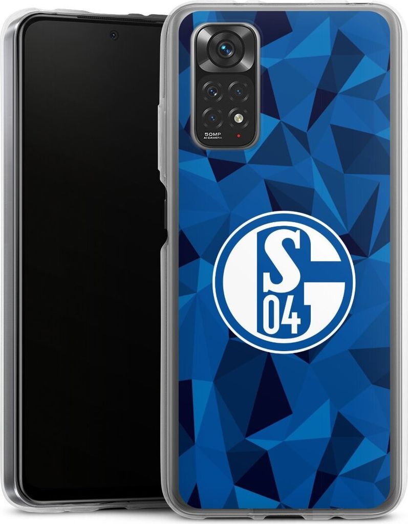 DeinDesign Handyhülle für Xiaomi Redmi Note 11 4G Silikon Hülle Case Smartphone Schutzhülle Camouflage FC Schalke 04 Muster