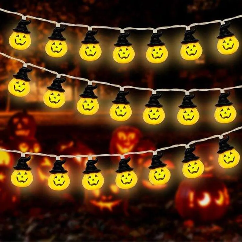 Guirlande lumineuse Halloween 20 LED 3m étanche anti-pluie et durable