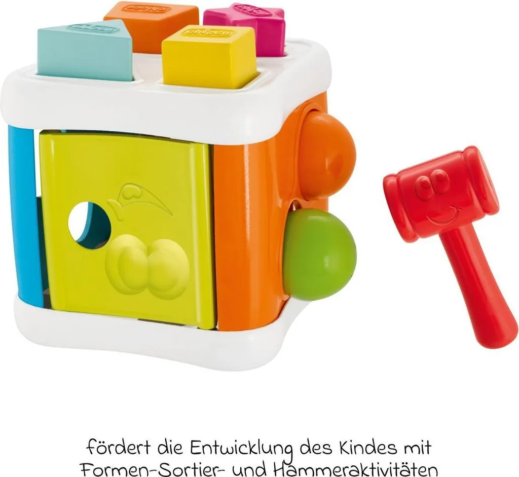 Jouet Éveil Bébé Smart2Play Chicco Cube de Tri Formes Géométriques 2en1 - 8