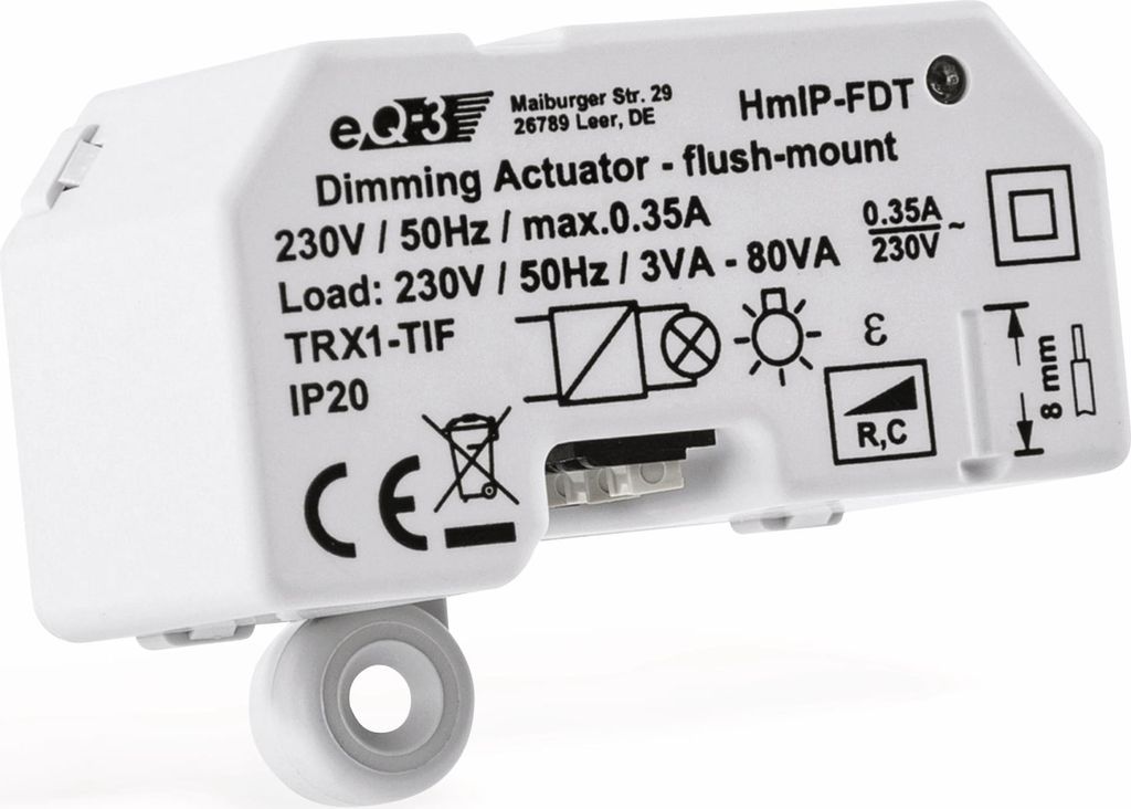 Homematic IP Smart Home Dimmer, inbouwmodel – Productafbeelding 