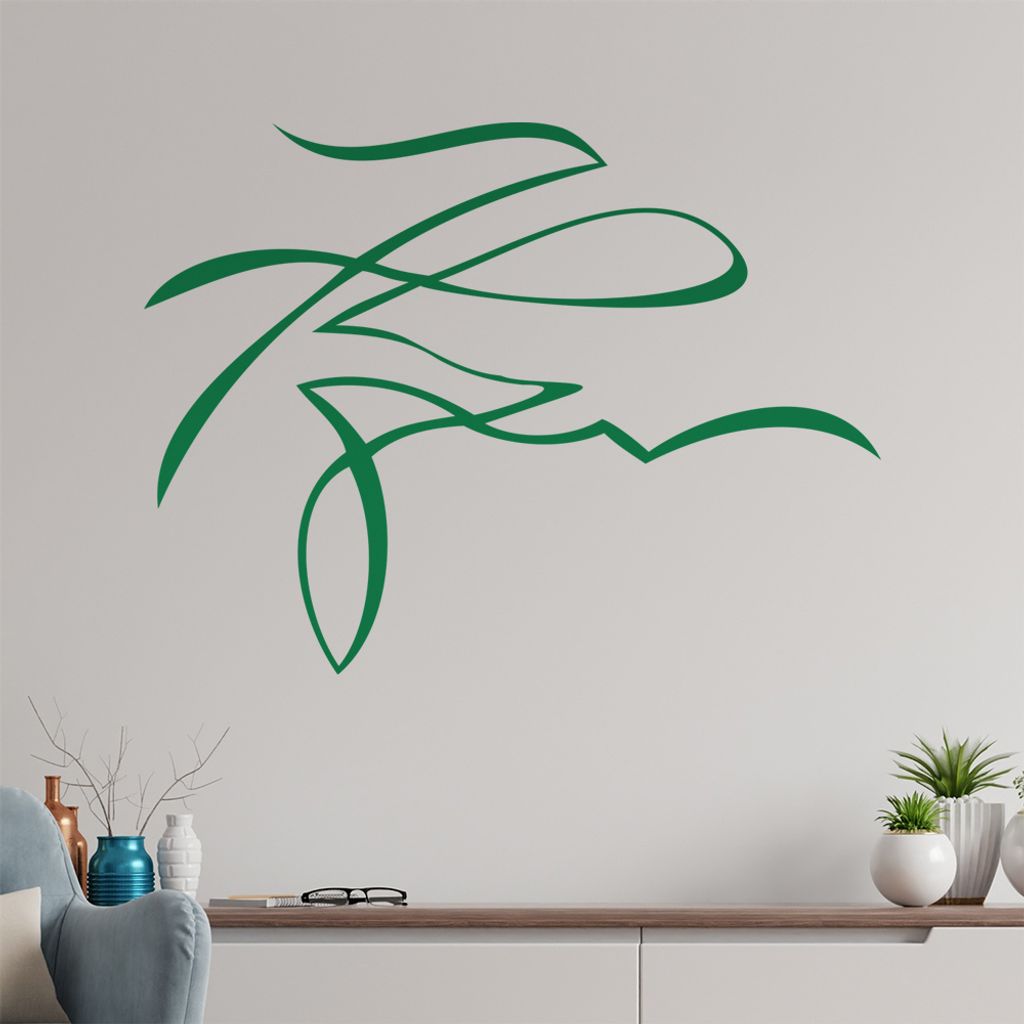 Tribal geschwungen Wandtattoo in 6 Größen - Wandaufkleber Wall Sticker - Dekoration, Küche, Wohnzimmer, Schlafzimmer, Badezimmer