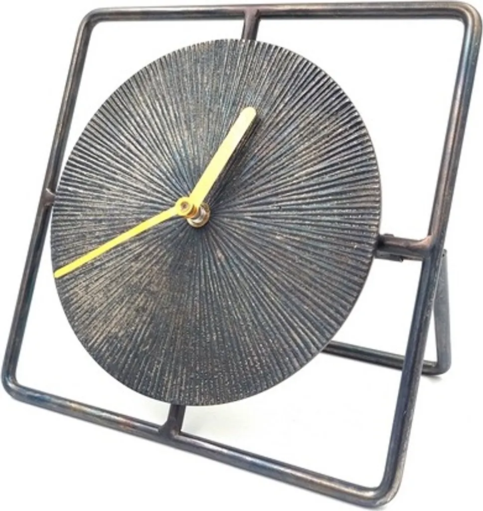 Pendule murale Madrid Magnificence - Horloge ronde métal de 40 cm noire