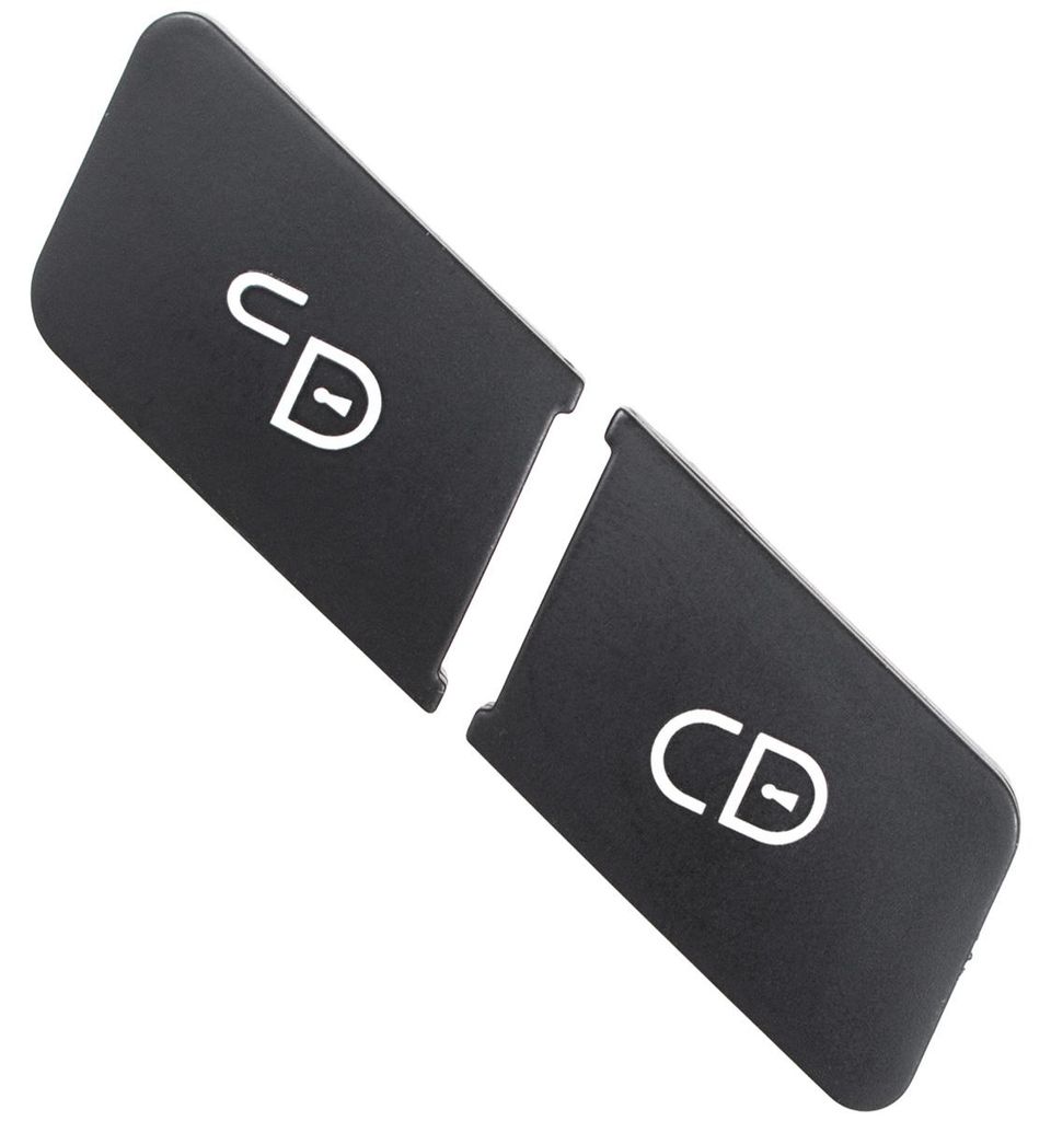 Mercedes A W176 12-18 Türschlossschalterabdeckungen/Knöpfe vorne rechts, 2-teiliger Satz